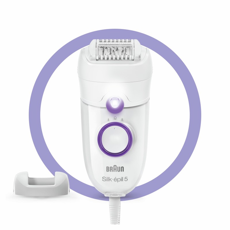 Braun Silk-épil 5 505 Power 28 pince(s) Violet, Blanc