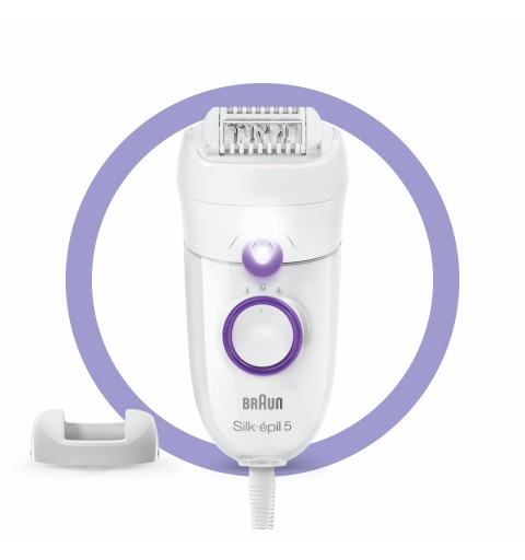 Braun Silk-épil 5 505 Power 28 pince(s) Violet, Blanc