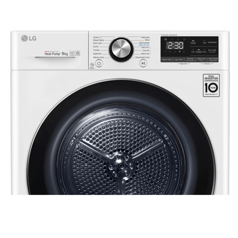 LG RC90V9AV2W Wäschetrockner Freistehend Frontlader 9 kg A+++ Weiß