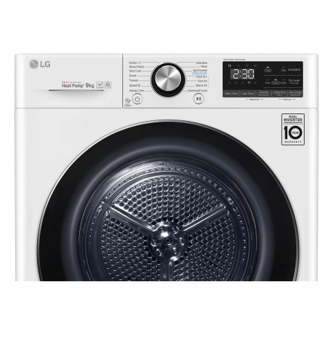 LG RC90V9AV2W tumble dryer Freestanding Front-load 9 kg A+++ White