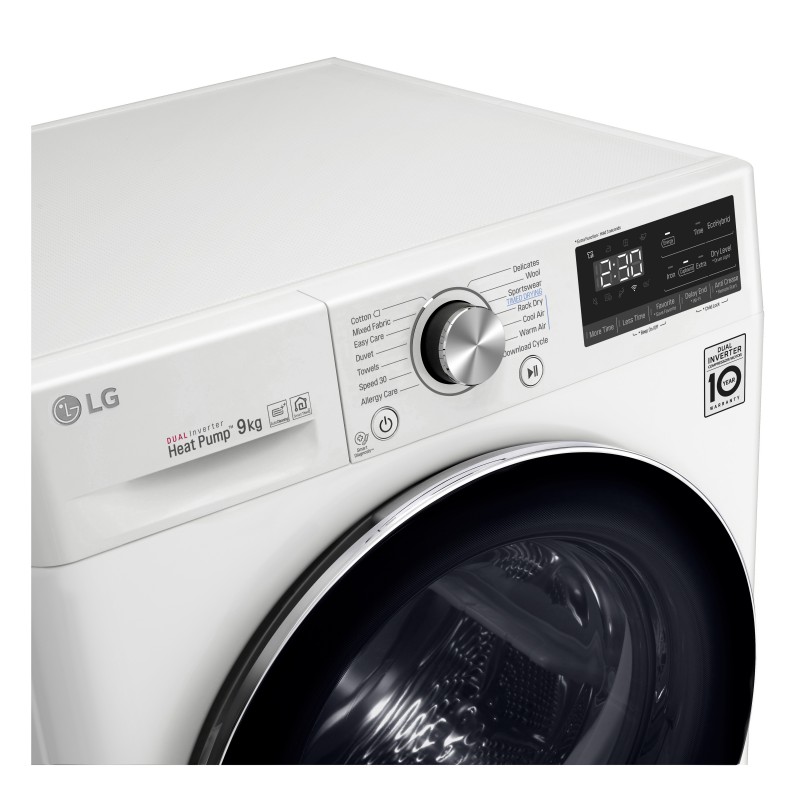 LG RC90V9AV2W Wäschetrockner Freistehend Frontlader 9 kg A+++ Weiß