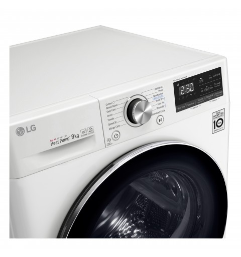 LG RC90V9AV2W tumble dryer Freestanding Front-load 9 kg A+++ White