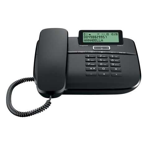 Gigaset DA 611 Analog telephone Caller ID Black