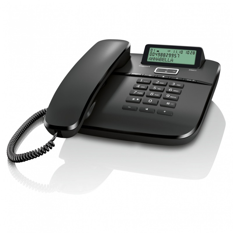 Gigaset DA 611 Analog telephone Caller ID Black