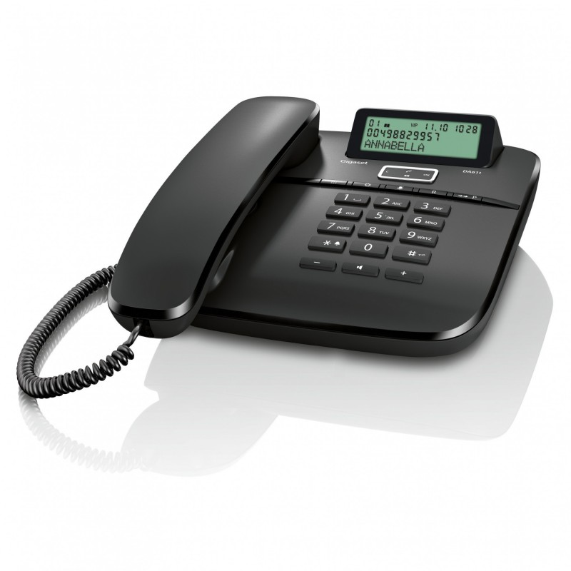 Gigaset DA 611 Téléphone analogique Identification de l'appelant Noir