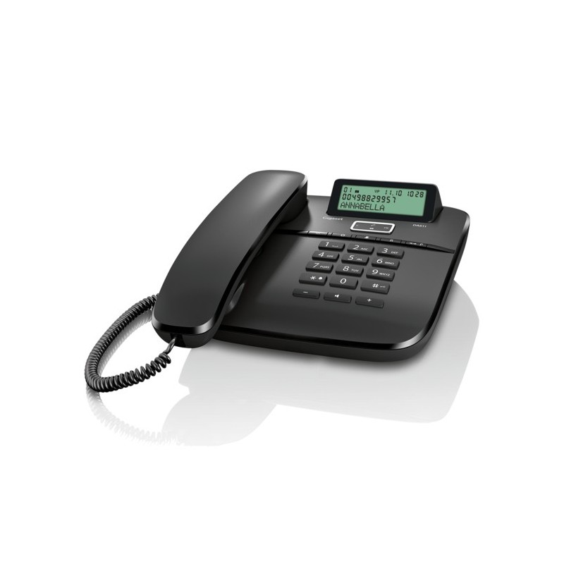 Gigaset DA 611 Analog telephone Caller ID Black