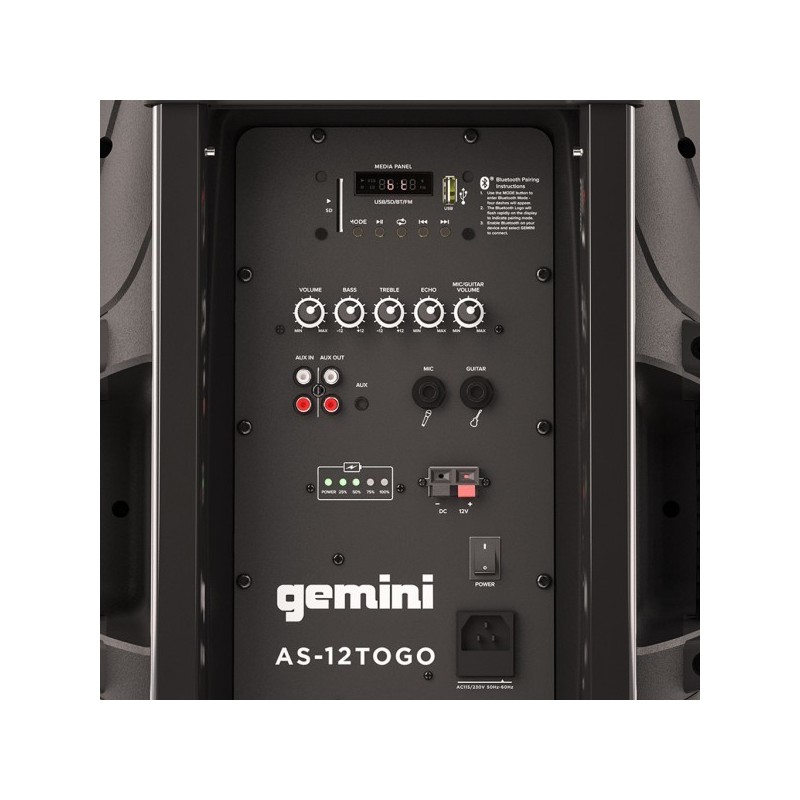 Gemini AS-12TOGO Public Address (PA) speaker 2-way