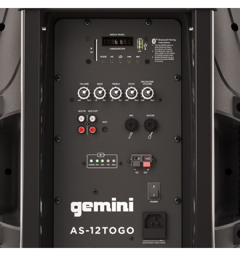 Gemini AS-12TOGO altoparlante PA 2-vie