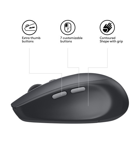 Logitech Wireless Mouse M590 Multi-Device Silent Maus rechts RF kabellos + Bluetooth Optisch 1000 DPI