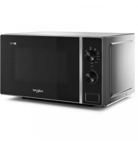 Whirlpool MWP 103 SB Superficie piana Microonde con grill 20 L 700 W Nero, Argento