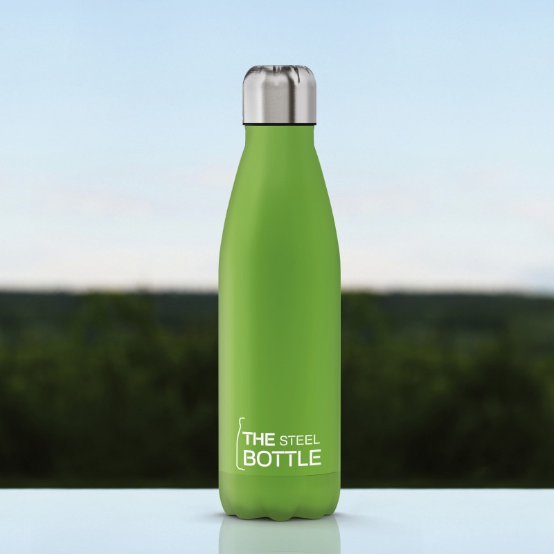 The Steel Bottle Classic Bicycle, Daily usage, Fitness, Hiking, Sports 500 ml Stainless steel Green