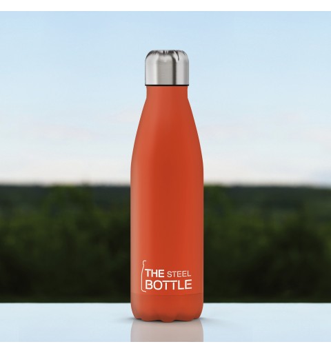 The Steel Bottle Classic Vélo, Utilisation quotidienne, Fitness, Randonnée, Sports 500 ml Acier inoxydable Orange