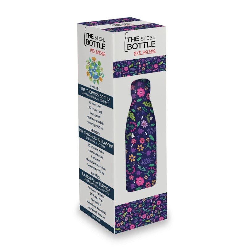 The Steel Bottle Art Series Bicicleta, Uso diario, Fitness, Senderismo, Deportes 500 ml Acero inoxidable Multicolor