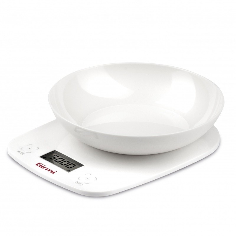 Girmi PS01 White Countertop Round Electronic kitchen scale