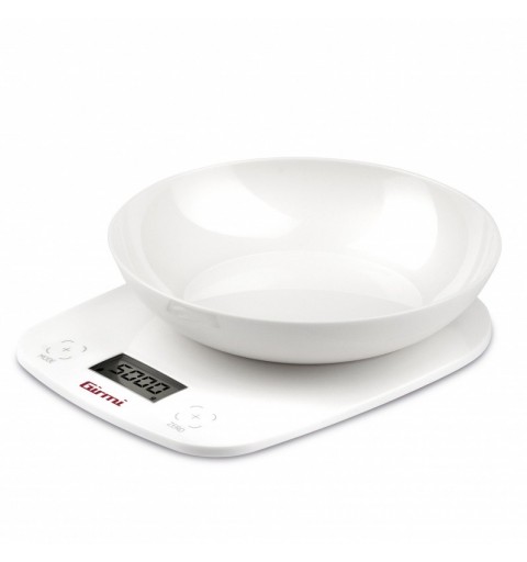 Girmi PS01 White Countertop Round Electronic kitchen scale