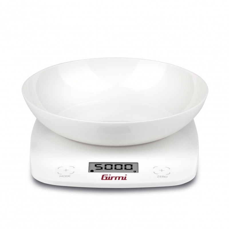 Girmi PS01 White Countertop Round Electronic kitchen scale