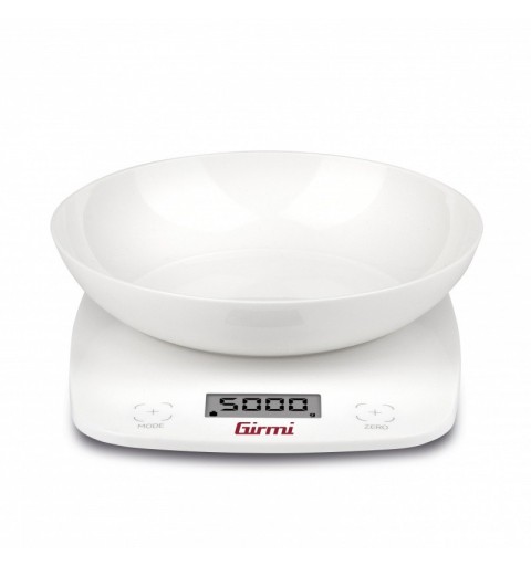 Girmi PS01 White Countertop Round Electronic kitchen scale