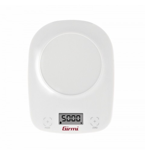 Girmi PS01 White Countertop Round Electronic kitchen scale