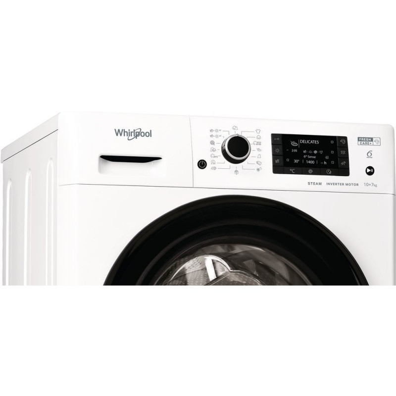 Whirlpool FWDD 1071682 WBV EU N machine à laver avec sèche linge Autoportante Charge avant Blanc E
