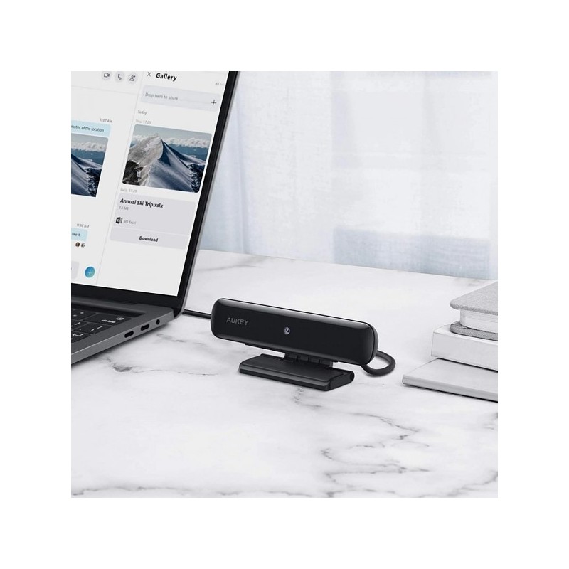 AUKEY PC-W1 cámara web 2 MP USB Negro