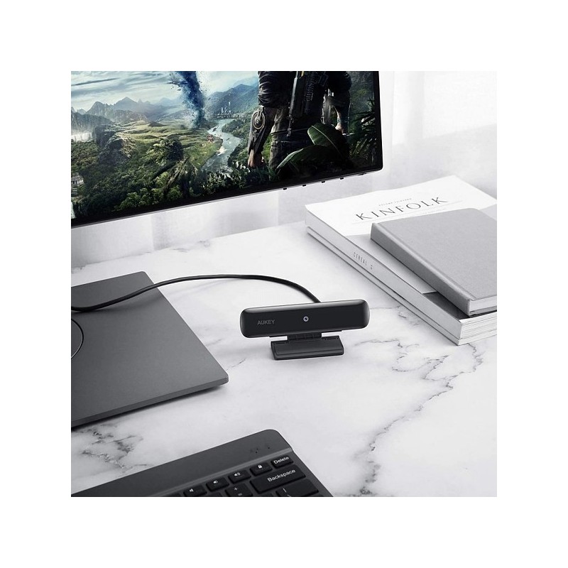 AUKEY PC-W1 cámara web 2 MP USB Negro