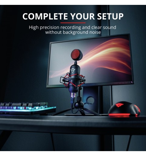 Trust GXT 244 Buzz Noir, Rouge Microphone de PC