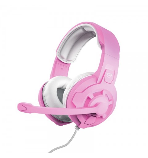 Trust GXT 411P Radius Headset Wired Head-band Pink, White