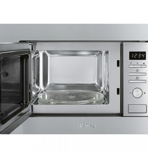 Smeg FMI017X forno a microonde Da incasso Microonde con grill 20 L 800 W Acciaio inossidabile