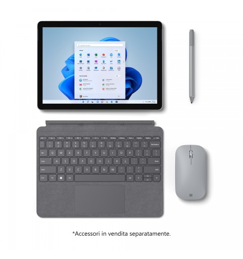 Microsoft Surface Go 3 – 10,5" Processore dual-core Intel® Pentium® Gold 6500Y 4GB 64GB Wi-Fi Platino