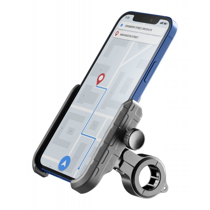Cellularline Rider Steel - Universal Aluminium smartphone holder for handlebars Black