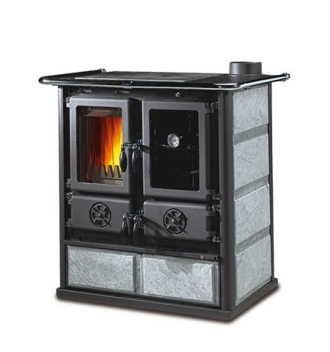 La Nordica Rosetta poêle Autoportante Bois de chauffage Noir, Gris