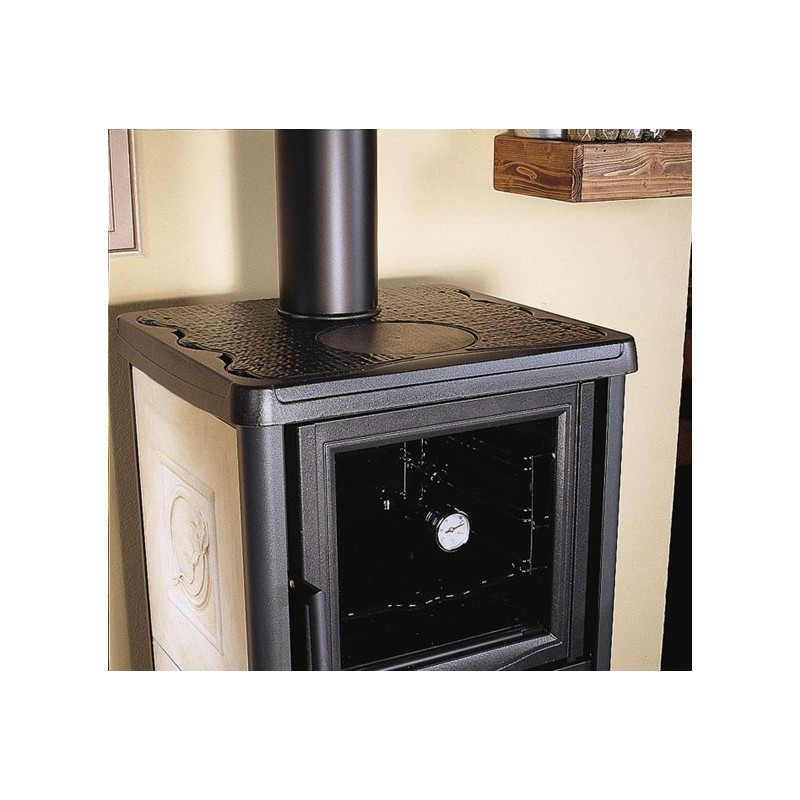 La Nordica Rossella Plus Forno EVO poêle Autoportante Bois de chauffage Noir, Gris