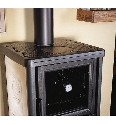 La Nordica Rossella Plus Forno EVO poêle Autoportante Bois de chauffage Noir, Gris