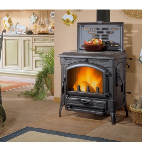 La Nordica Isotta con cerchi Evo stove Freestanding Firewood Black