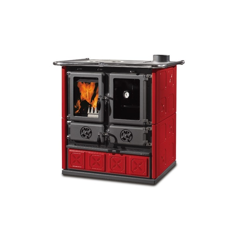 La Nordica Rosetta BII - Maiolica stove Freestanding Firewood Black, Bordeaux
