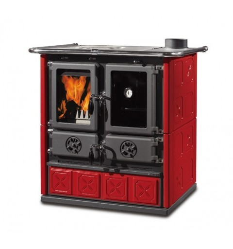 La Nordica Rosetta BII - Maiolica stove Freestanding Firewood Black, Bordeaux