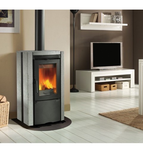 La Nordica Ester BII poêle Autoportante Bois de chauffage Noir, Gris
