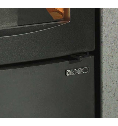 La Nordica Ester BII poêle Autoportante Bois de chauffage Noir, Gris