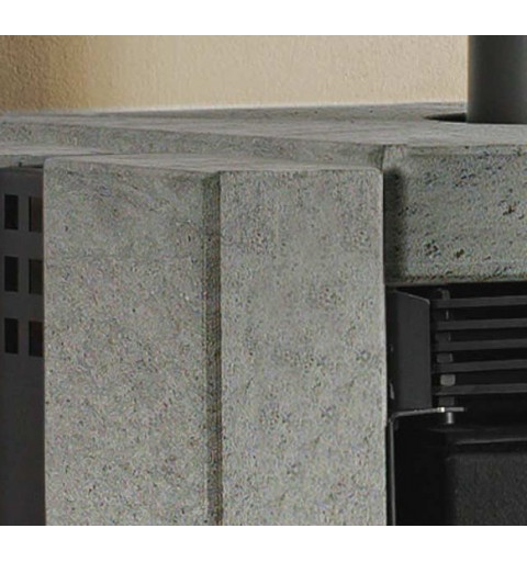 La Nordica Ester BII poêle Autoportante Bois de chauffage Noir, Gris