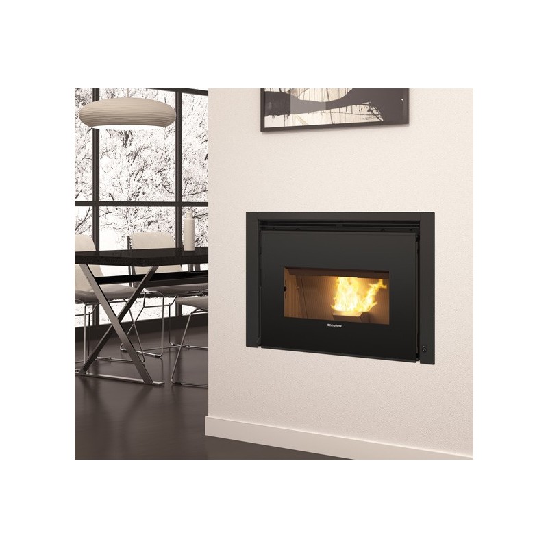 La Nordica Comfort P85 Plus Interior Chimenea empotrada Pella o pellet Negro