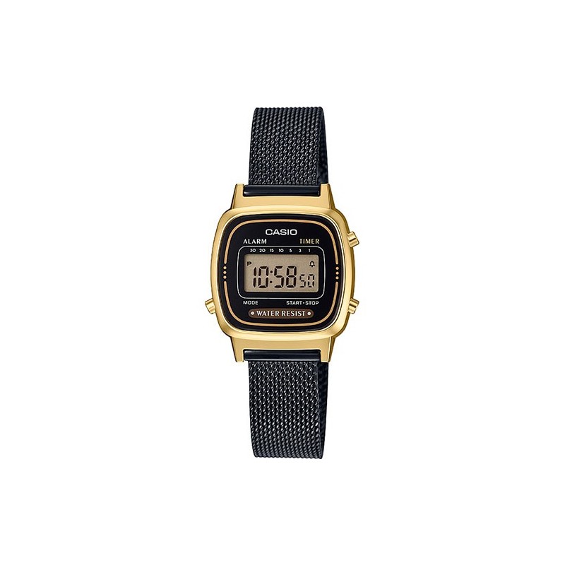Casio LA670WEMB-1EF montre Montre bracelet Unisexe Électronique Noir, Or