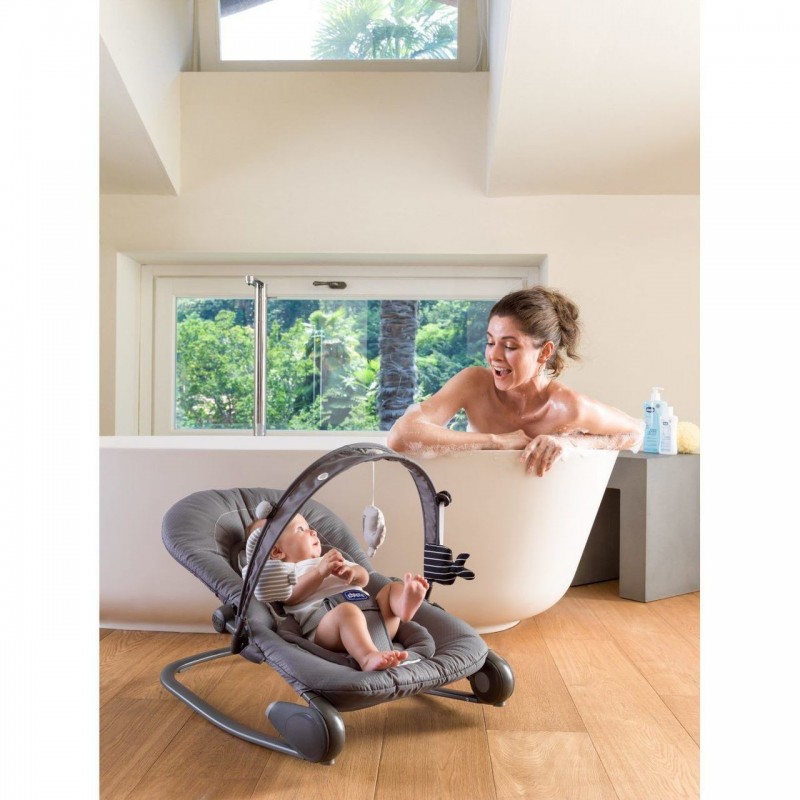 Chicco Hooplà baby rocker bouncer Titanium