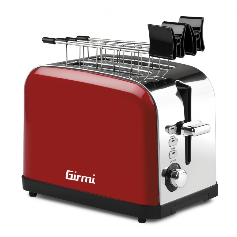 Girmi TP56 2 slice(s) 850 W Red, Stainless steel