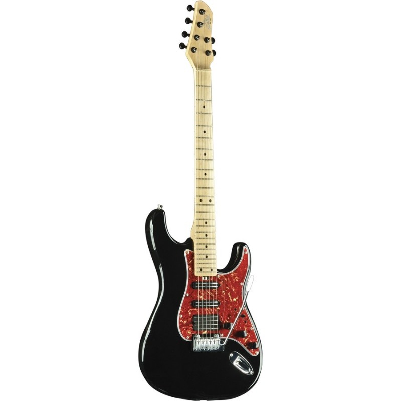 EKO music Aire Lite Chitarra elettrica Stratocaster 6 corde Nero, Rosso