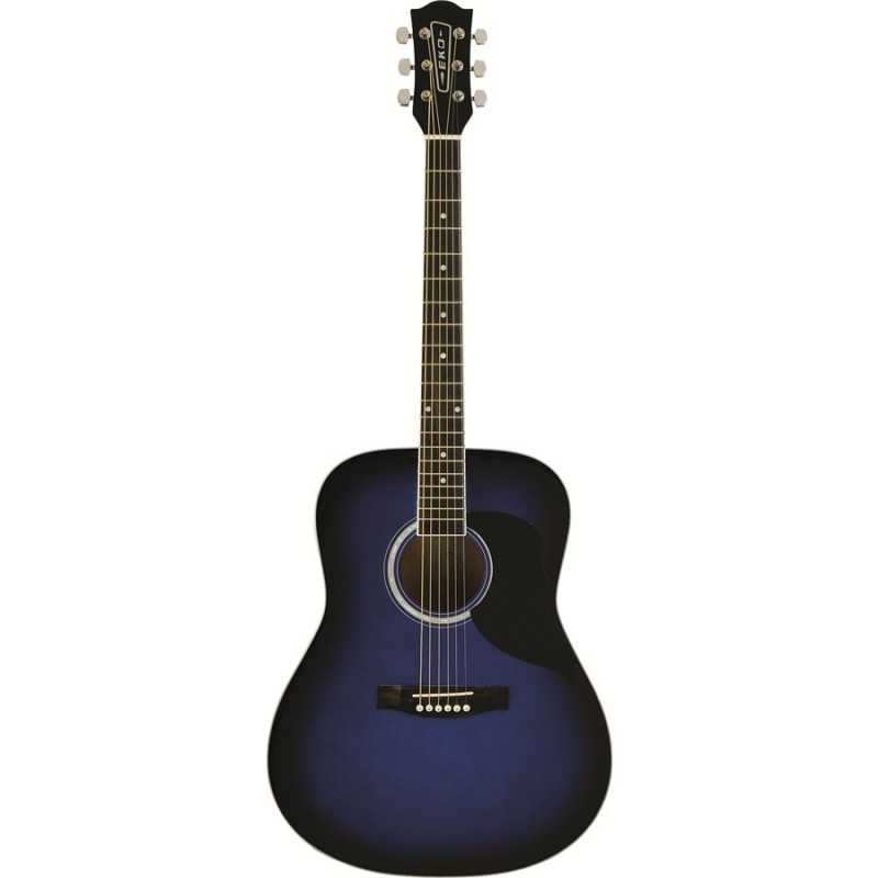 EKO music Ranger 6 Eq Acoustic guitar Dreadnought 6 strings Black, Blue