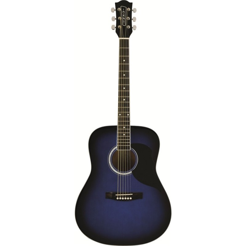 EKO music Ranger 6 Eq Guitare acoustique Dreadnought 6 cordes Noir, Bleu