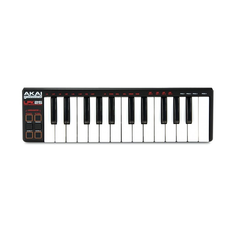 Akai LPK25 teclado MIDI 25 llaves USB Negro