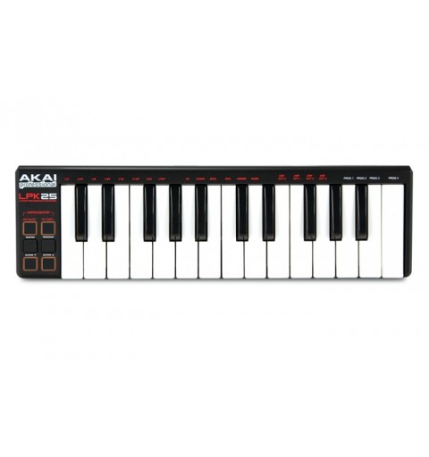 Akai LPK25 teclado MIDI 25 llaves USB Negro