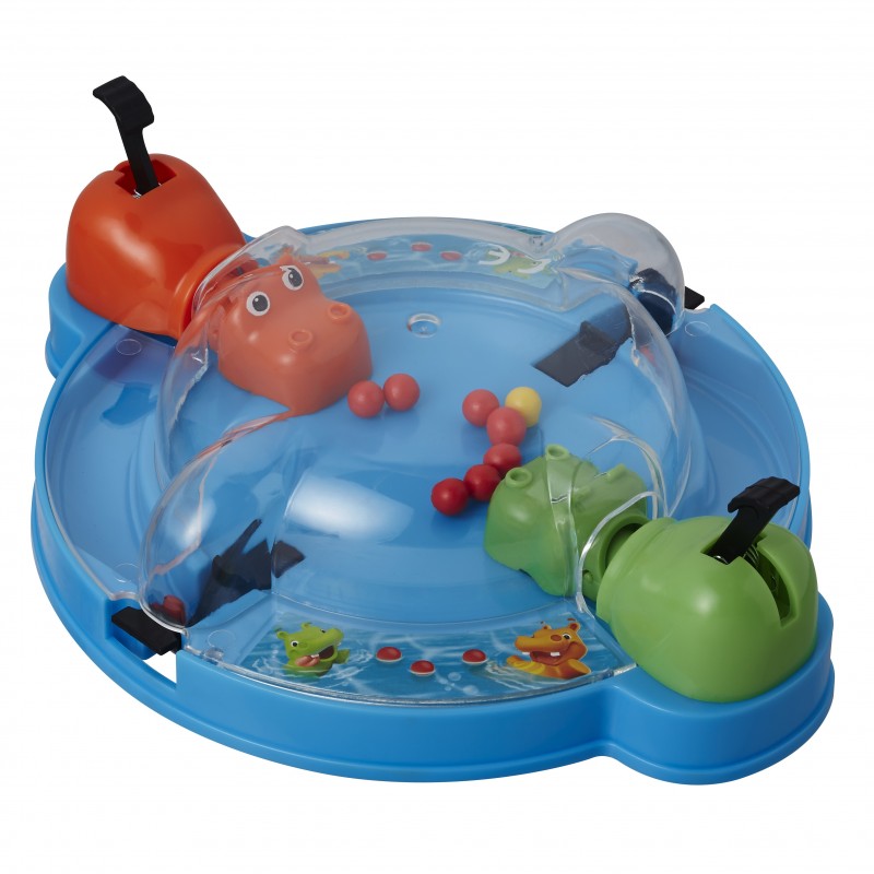 Hasbro Hungry Hungry Hippos Grab and Go Kinder Geschicklichkeitsspiel zur Feinmotorik