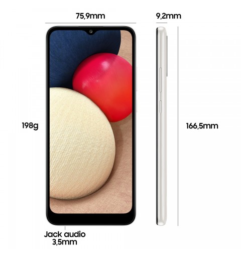 Samsung Galaxy A02s SM-A025GZWEEUE smartphone 16,5 cm (6.5") 4G USB Type-C 3 Go 32 Go 5000 mAh Blanc